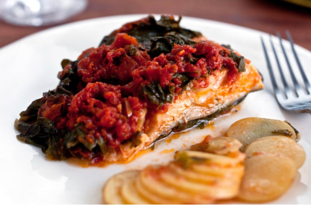 Arctic char and Potato Casserole, by Alison Milwe of AMG Catering