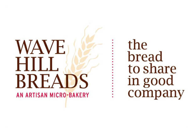 Wave hill breads an artisan micro-bakery, the bread to share in good company logo